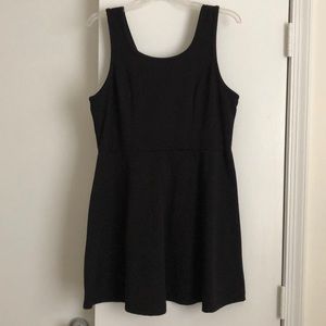 Black above knee skater dress